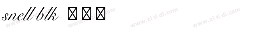 snell blk字体转换